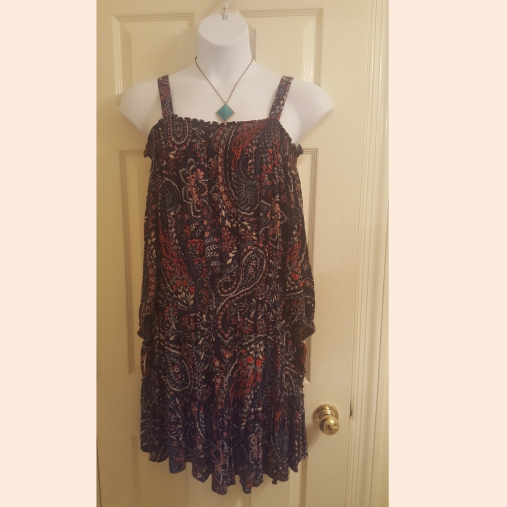 Jessica Simpson Navy floral boho sundress. 1X